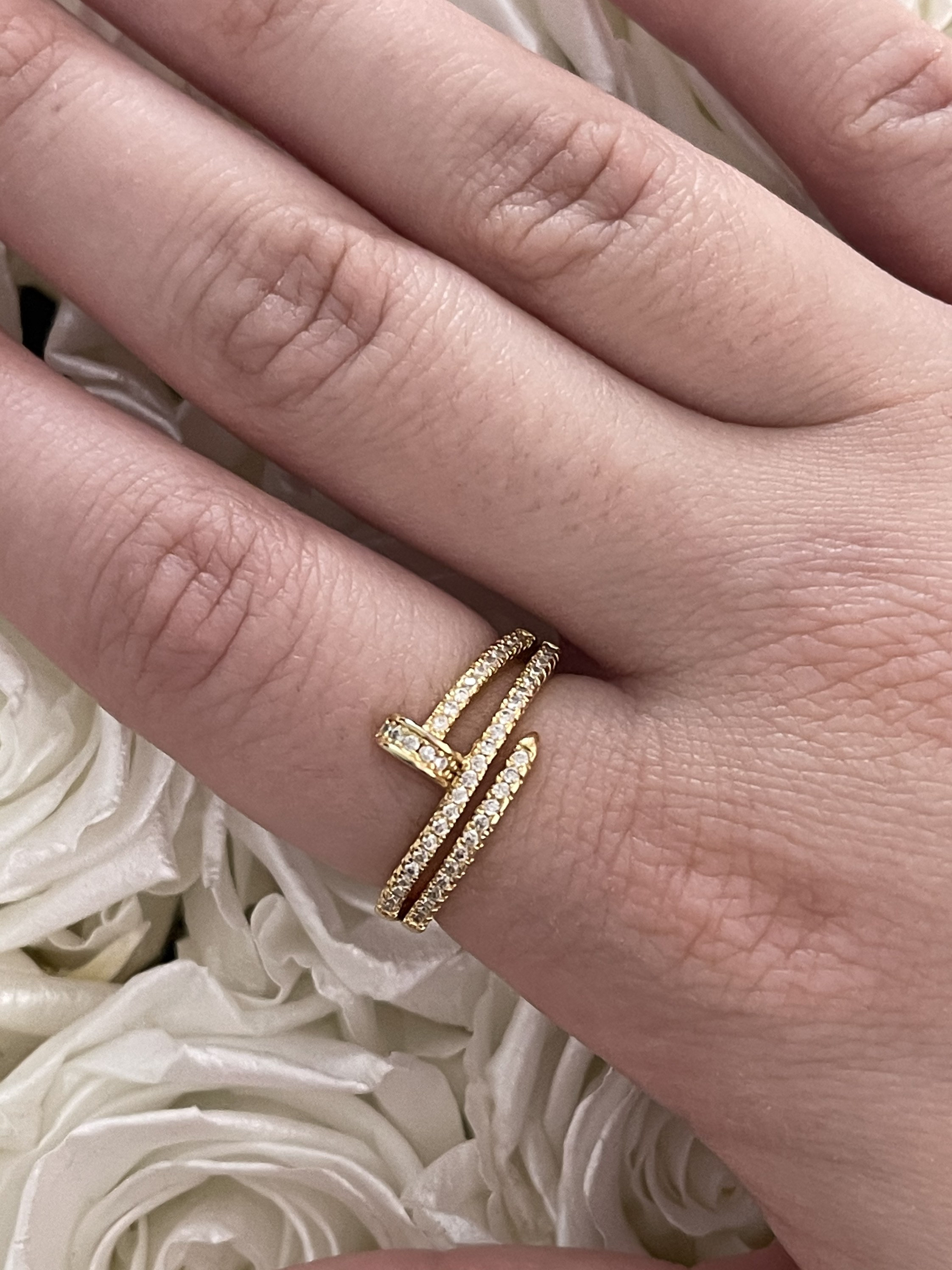 Adjustable Nail Ring Etsy