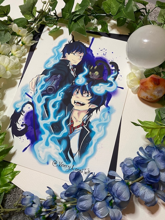 Blue Exorcist tattoo design print Etsy