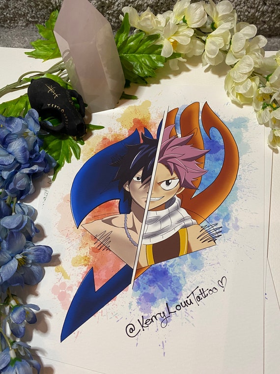 Fairy Tail Art Natsu Dragneel Anime Greeting Card by Anime Art