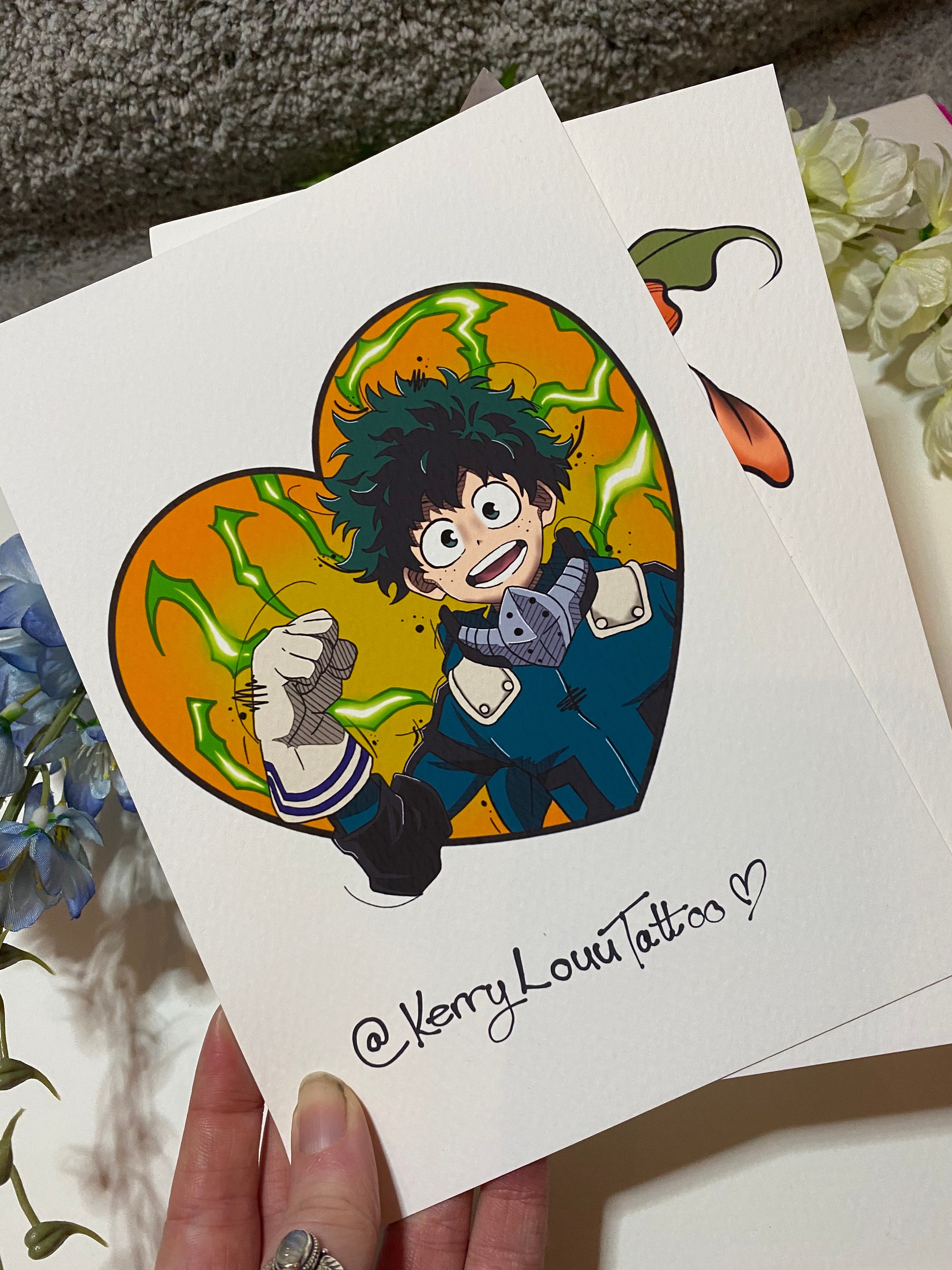 Deku MHA Tattoo Design Print Etsy Singapore