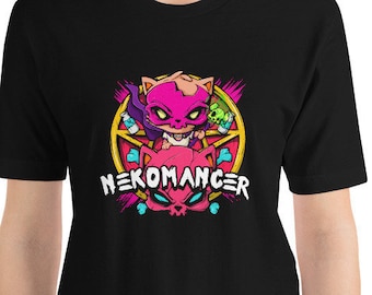 Neko Mancer Shirt, Goth Clothing, Goth Shirt, Kawaii Shirt, Pastel Goth Shirt, kawaii clothing, Aesthetic clothing, Aesthetic Shirt