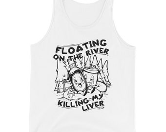 Floating On The River Killing My Liver River Rat Alcohol Drinking River Floating Funny Summer Graphic Tank Top River Vibes