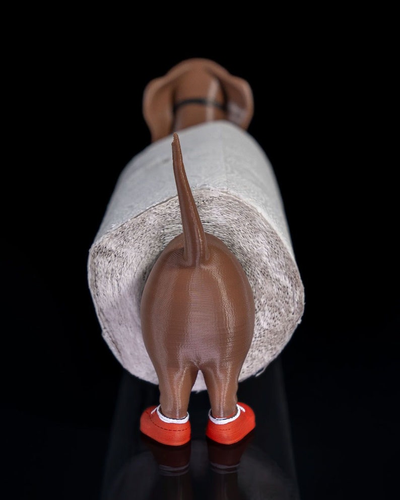 Wiener Dog Paper Towel Holder 3d Printed Etsy