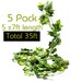 Premium Artificial Trailing Ivy Vine Leaves 5 Pack 34 Ft Garland Foliage Hanging Fake Plants for Wall Room Art Decoration Home Wedding Event 