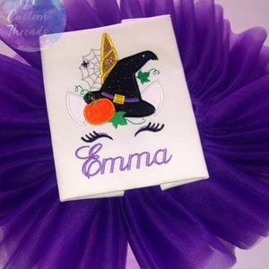 Halloween Unicorn Shirt with Name embroidered Kids Personalized Unicorn Witch Shirt Custom Halloween Unicorn Shirt with name
