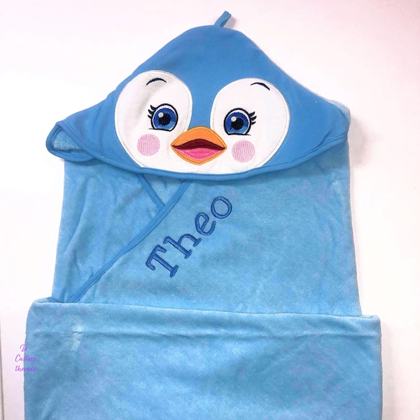 Personalized Hooded Towel, kids Hooded Towel with embroidered Name, Personalized Gif for Kids