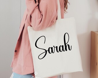 Monogram Custom Tote Bags Personalized Monogrammed Printed Tote Bags Custom Wedding Bridesmaid Tote Bag Gift for Women Custom Totes