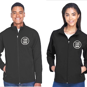 Custom Soft Shell Jacket Embroidered with Your Logo Design Custom Soft Shell Jacket Personalized Embroidered Logo or Text for Men & Women