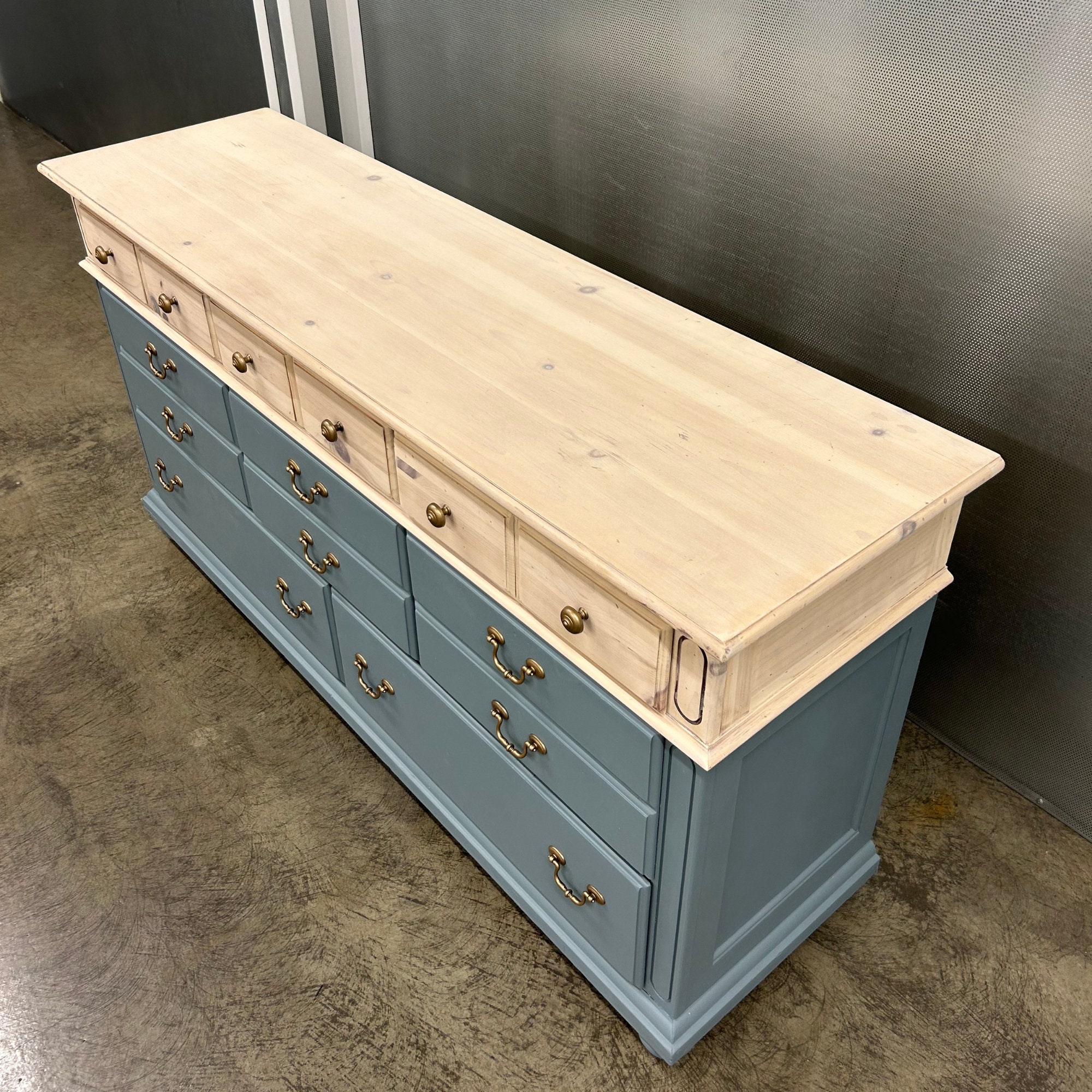 Blue/white Washed Dresser Etsy