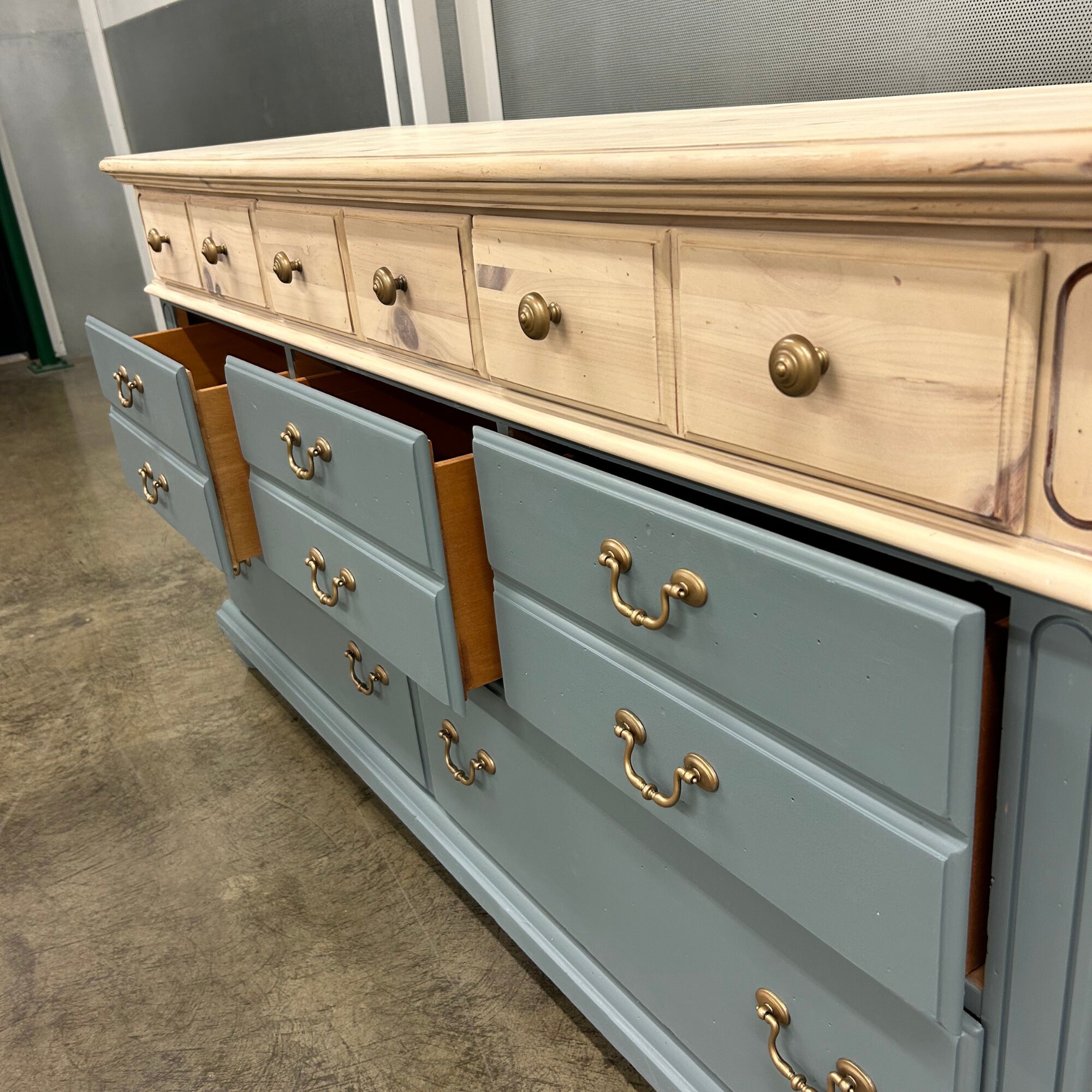 Blue/white Washed Dresser Etsy
