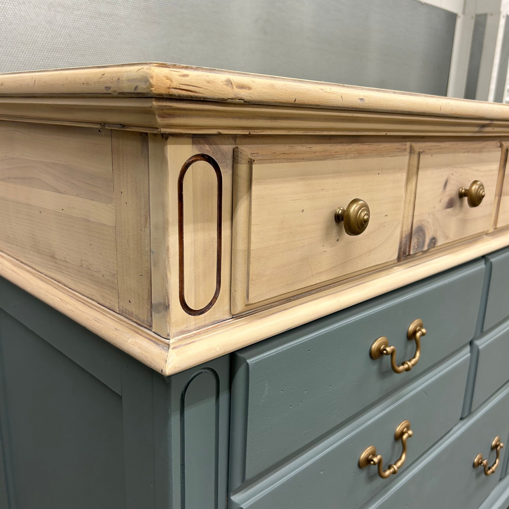 Blue/white Washed Dresser Etsy
