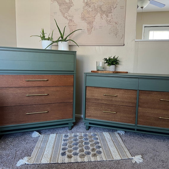 green emerald velvet dress Gideon Verde Shagreen Dresser