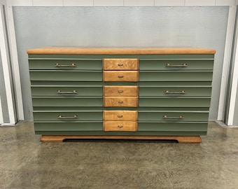 Sage Green Scalloped 2-drawer Side Table, Nursery Dresser - Etsy