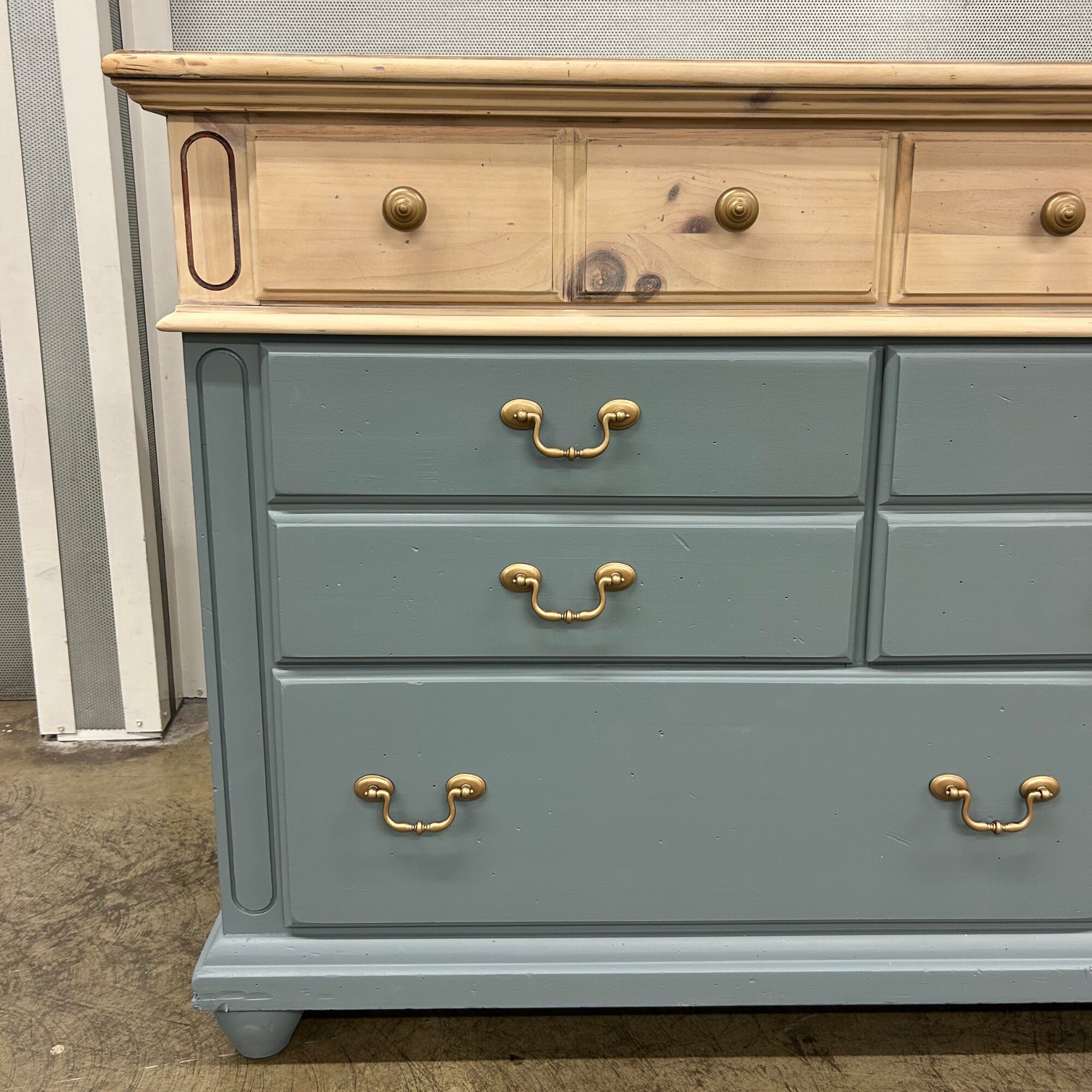 Blue/white Washed Dresser Etsy