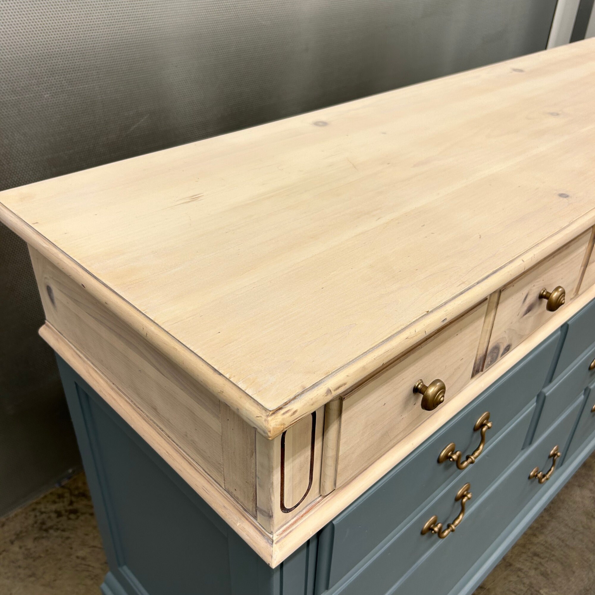 Blue/white Washed Dresser Etsy