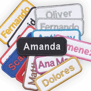 Custom Embroidered Name - 4 Sizes - Hook & Loop or Iron/Sew on