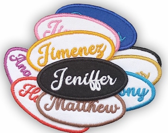 Custom Embroidered Name - 3 Sizes - Hook & Loop or Iron/Sew on
