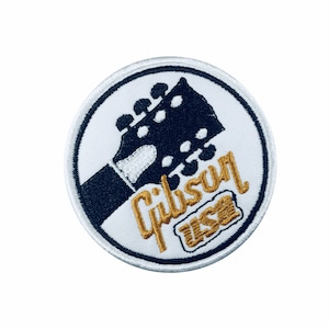 Guitar Headstock - Embroidered Patch - Iron/Sew on