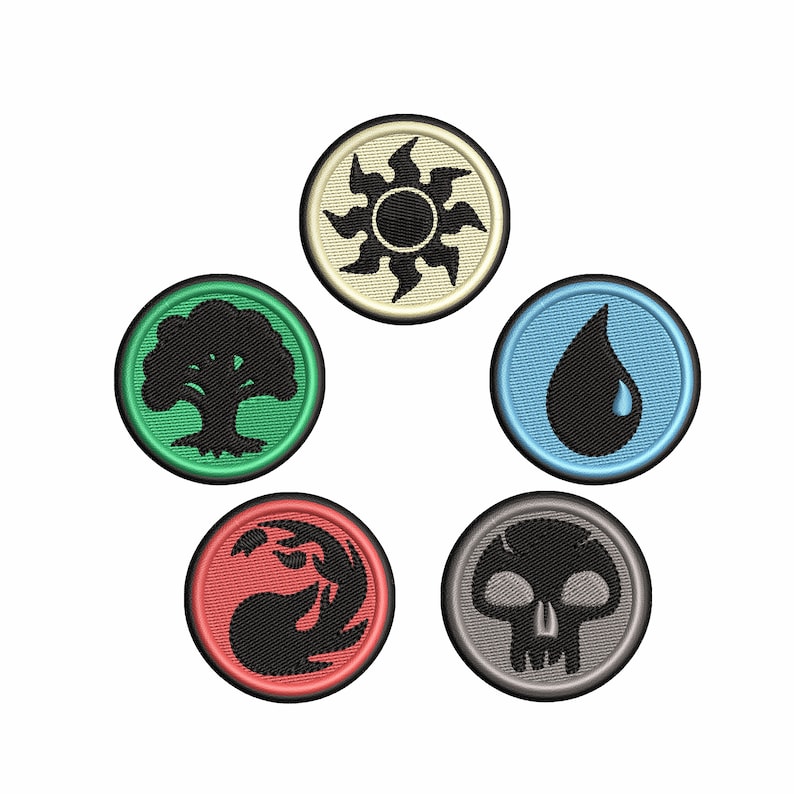 Mana Emblem - Embroidery Patches- 3 Sizes - Iron/Sew on image 1
