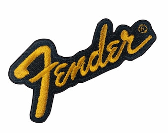 Guitar Emblem - Embroidered Patch Iron/Sew on - 9cm