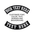 Custom Rocker Patch - Top/Botton Rocker Patch Iron/Sew on - Embroidered Patches - 5 Sizes (10" - 14") product logo