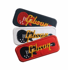 Guitar Embroidered Tag - Patch Iron/Sew on - 90mm