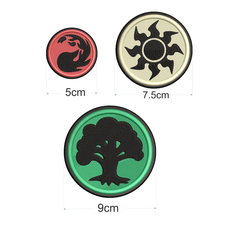 Mana Emblem - Embroidery Patches- 3 Sizes - Iron/Sew on image 3