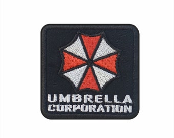 Resident Evil - Umbrella Corporation - Square Emblem - Gestickter Aufnäher - zum Aufbügeln / Aufnähen