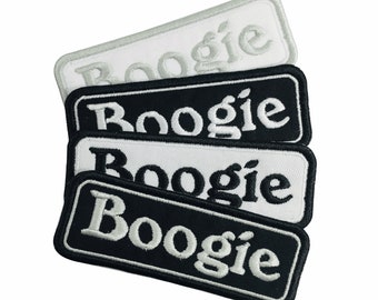 Boogie Tag - Embroidered Patch Iron/Sew on - 9cm