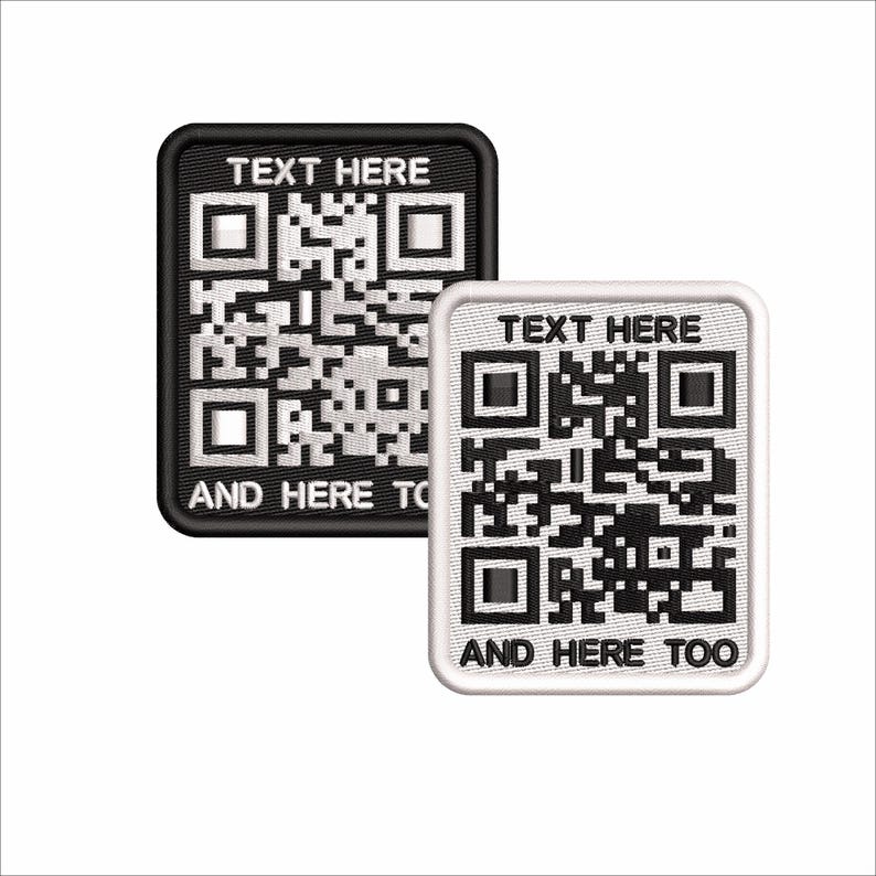 Custom Embroidered QR Code Patch: Iron On/hook & Loop - Etsy