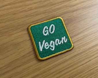 GO Vegan - Naszywka haftowana - Do prasowania/przyszycia - 50 mm