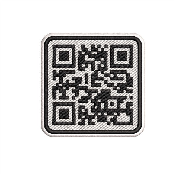 Code QR statique personnalisé - écusson à broder - 3 tailles - à repasser/à coudre