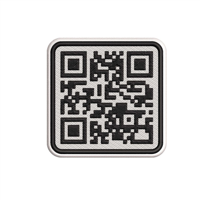 Custom Static QR Code Embroidery Patch 3 Sizes Iron/sew On Etsy