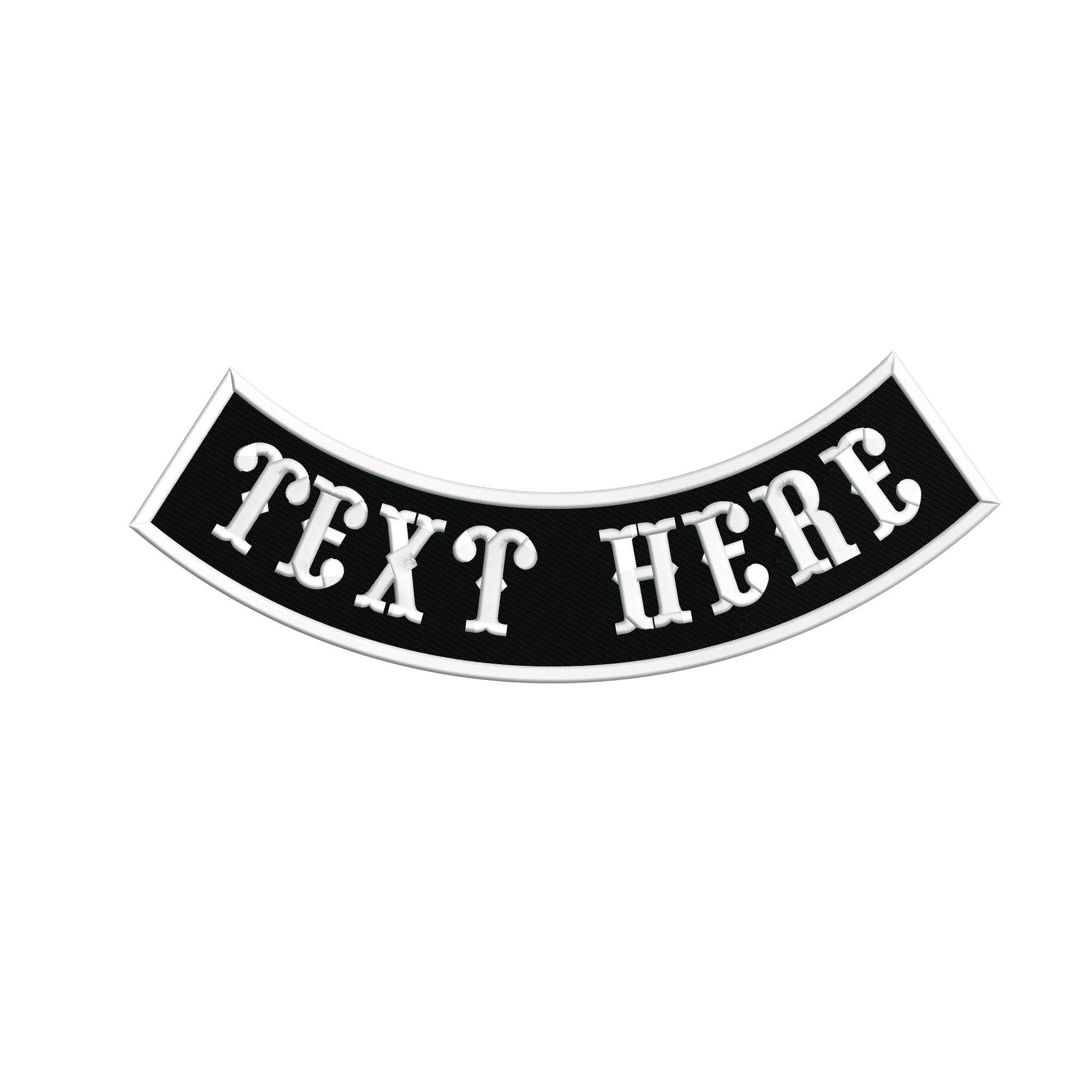Custom Rocker Patch - Top/botton Rocker Patch Iron/sew on