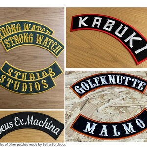 Custom Embroidered Rocker Patch: Iron/sew On, 6 Sizes - Etsy