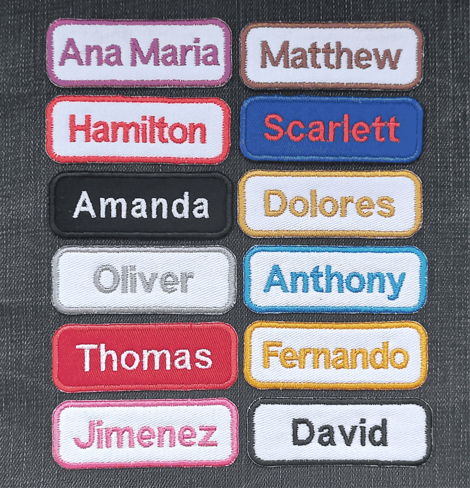 Custom Embroidered Name - 4 Sizes - Hook & Loop or Iron/sew On - Etsy