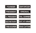 Custom Embroidered Rocker Patch: Officer Title Rank, Iron/Sew On (4 inch) product logo