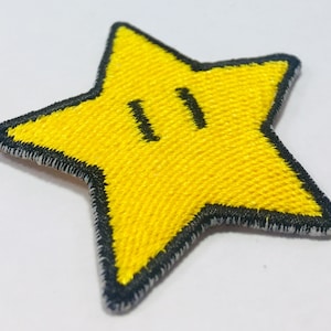Set of 7 SM Power Ups - Mini Embroidered Patch Iron/Sew on - 4cm