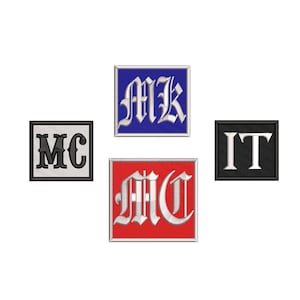 Rocker-patch Motorcycle Club (MC) - kleur, lettertype en grootte aanpassen - strijken/naaien - geborduurde patches