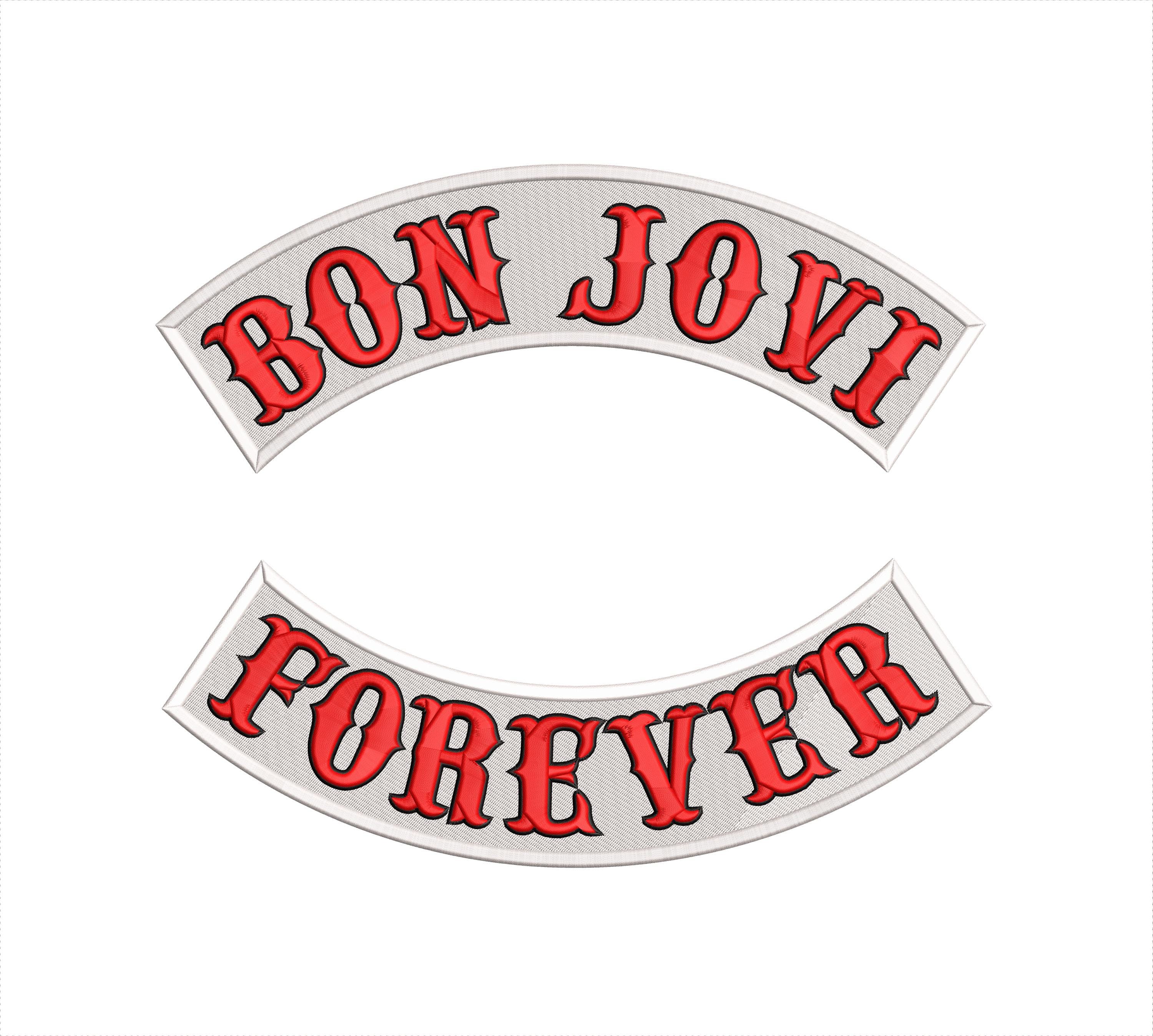 Bon Jov - Inspired Top & Bottom Embroidered Patch 5 Sizes 10