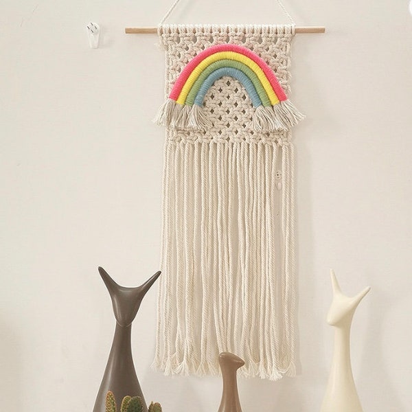 Rainbow Macrame Wall Hanging