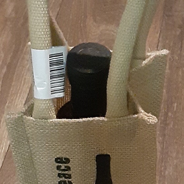 Natural Jute Burlap Bottle Wine Tote Bag Reusable Jute Wine Carrier