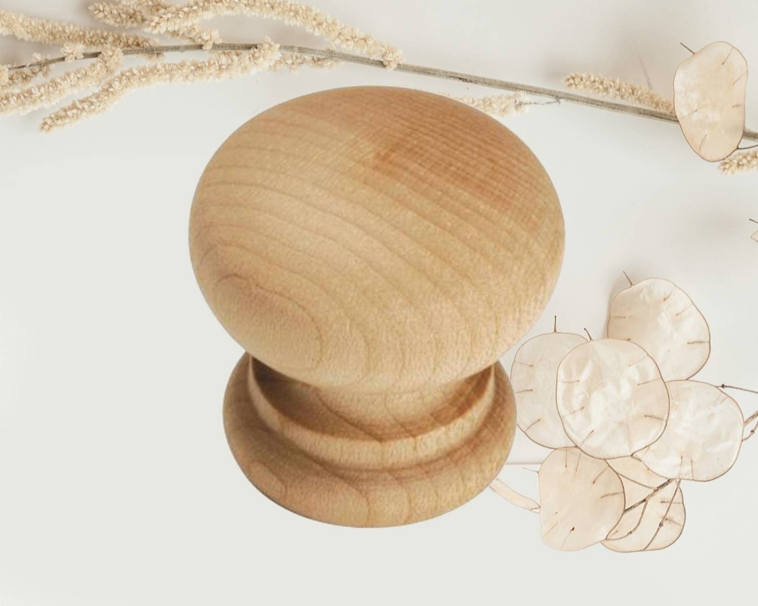 Wood Knobs Unfinished Wood Knob Mushroom Knobs Wood Etsy