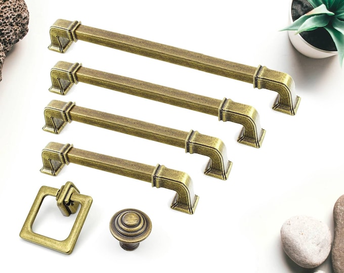 Cabinet Pulls 5" 6.3 7.5 8.8" Long Pulls Antique Bronze Cabinet Pull Handles Drawer Pulls Farmhouse Knobs and Pulls Cabinet Hardware