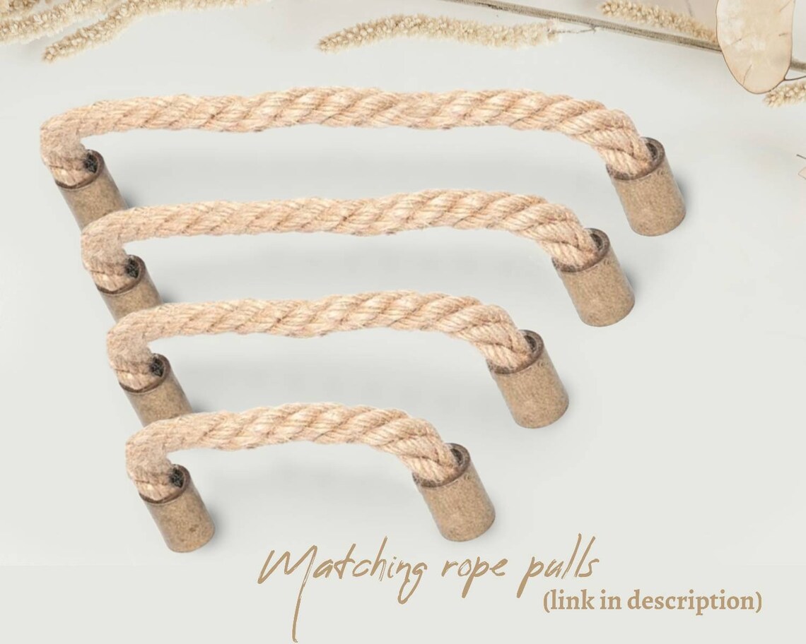 Rope Drawer Pull Boho Drawer Pulls Wicker Pulls Dresser Pulls Etsy