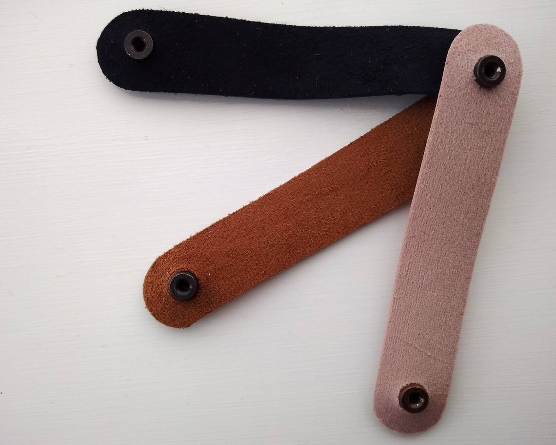 Vegan Leather Pulls Set 20/26 Faux Leather Pulls Drawer Pulls Etsy