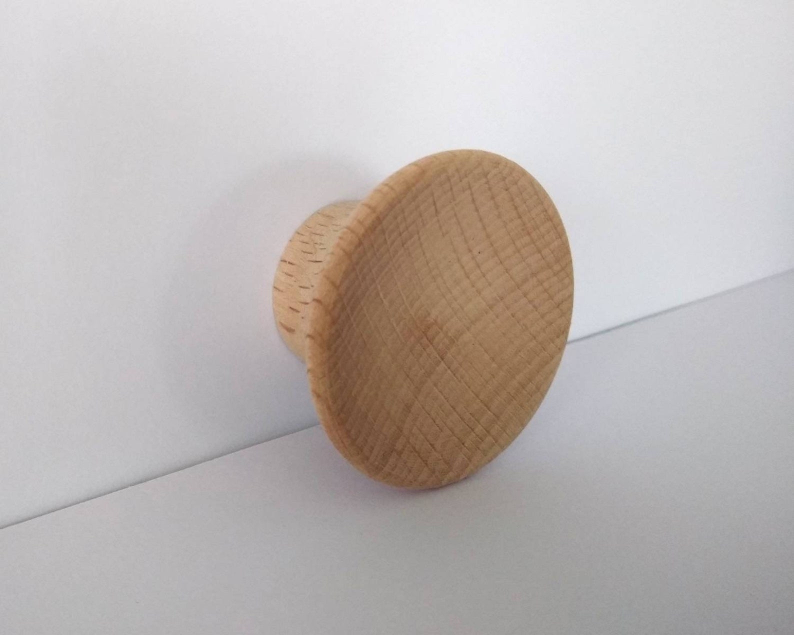 Wood Drawer Knobs, Concave Knobs 1.7 1.9 45 55mm Large Wood Knobs