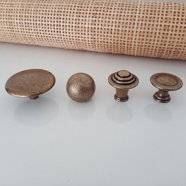 Antique Bronze Cabinet Knobs, Antique Brass Knobs, Farmhouse Knobs and Pulls, Kitchen Hardware, Bronze Drawer Knobs, Dresser Knob