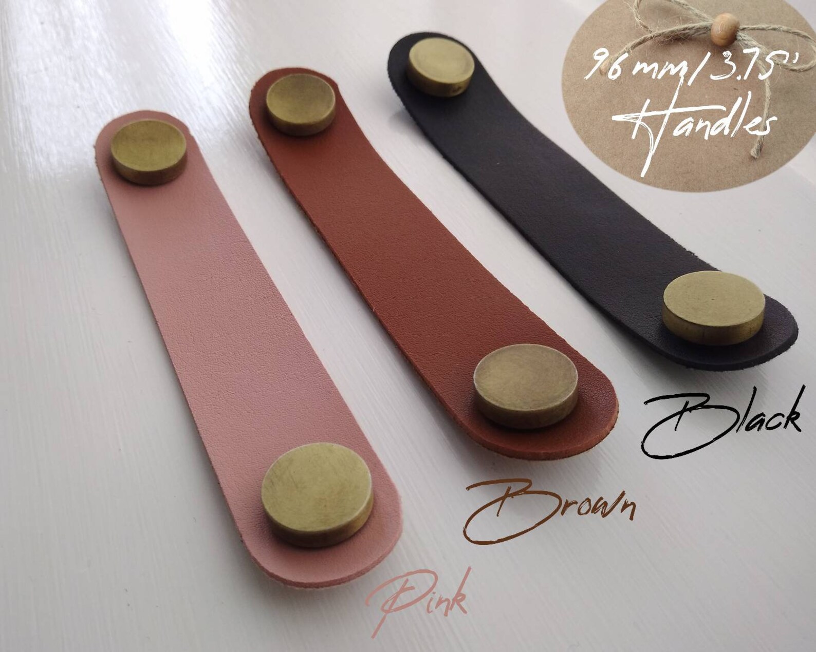 Vegan Leather Pulls Set 20/26 Faux Leather Pulls Drawer Pulls Etsy