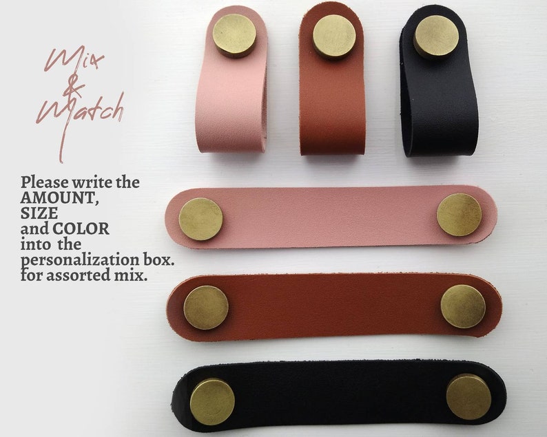 Vegan Leather Pulls Set 20/26 Faux Leather Pulls Drawer Pulls Etsy